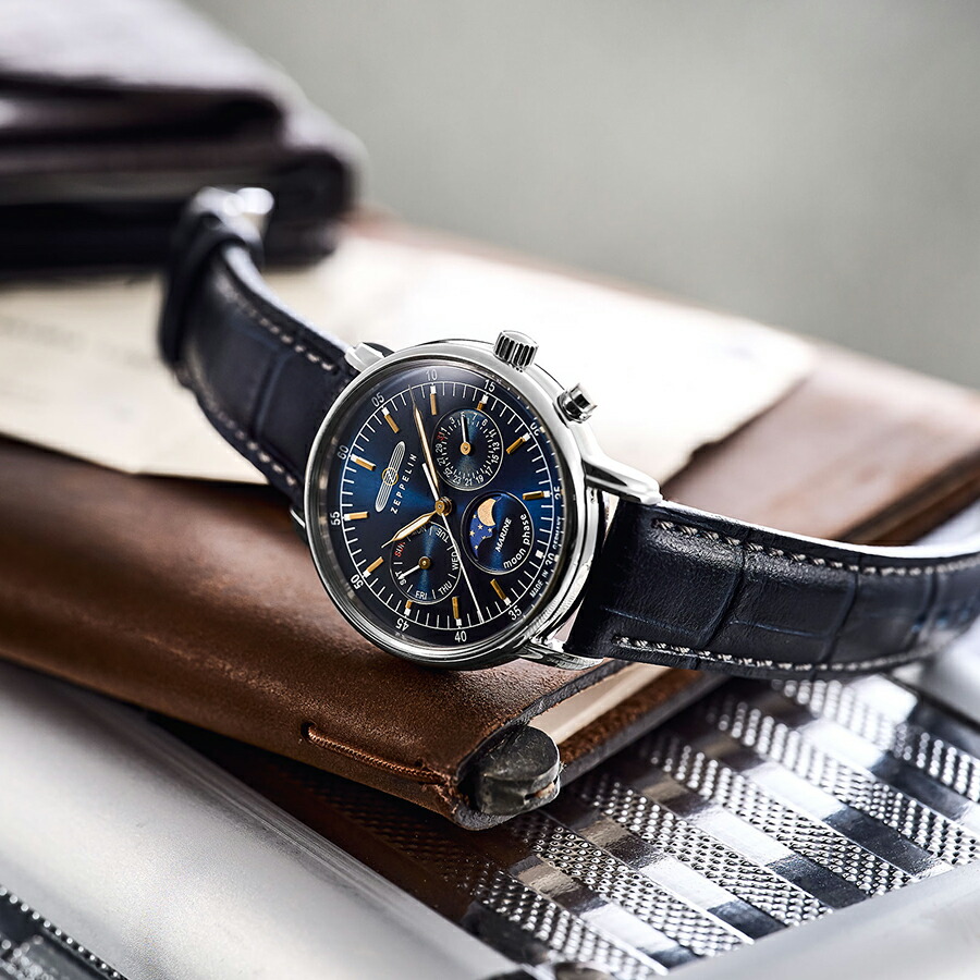 楽天市場】ツェッペリン LZ14 マリーネ 36mm ムーンフェイズ 8635-3