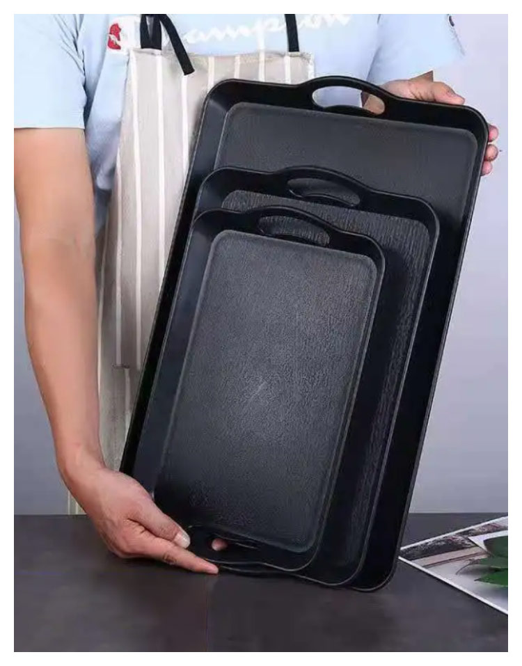 楽天市場】トレー お盆 長手盆 取っ手付き 角型トレイ カフェ 和風