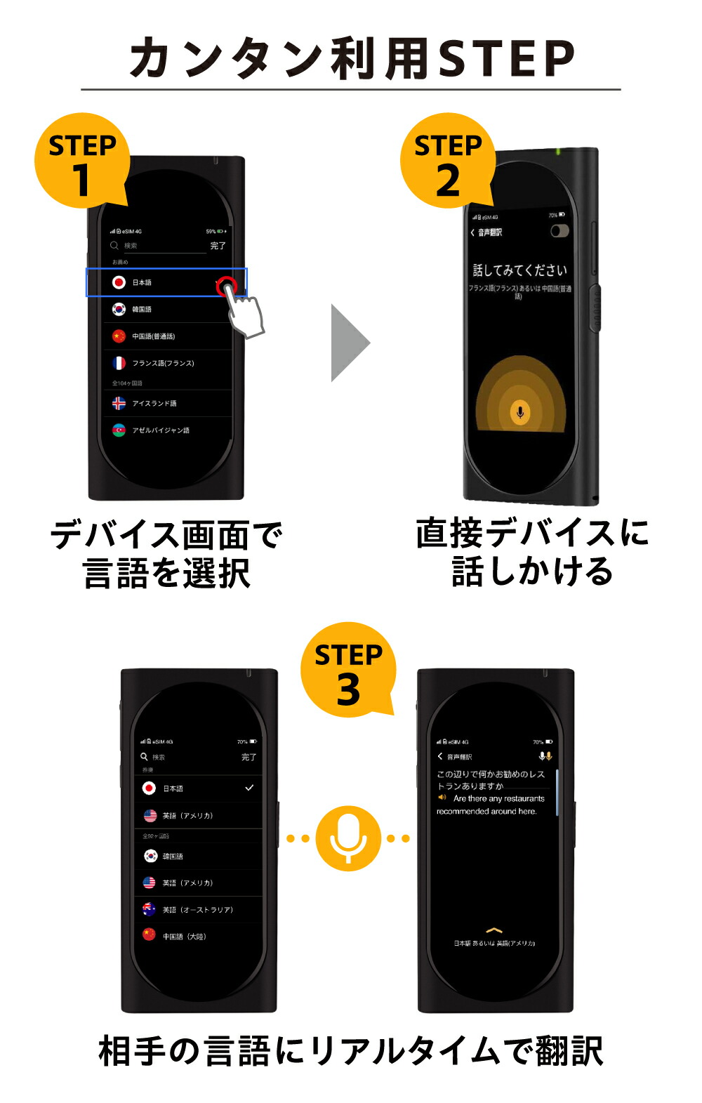 楽天市場】【送料無料・即日発送】AI搭載翻訳機 レンタル 3日 4日 5日