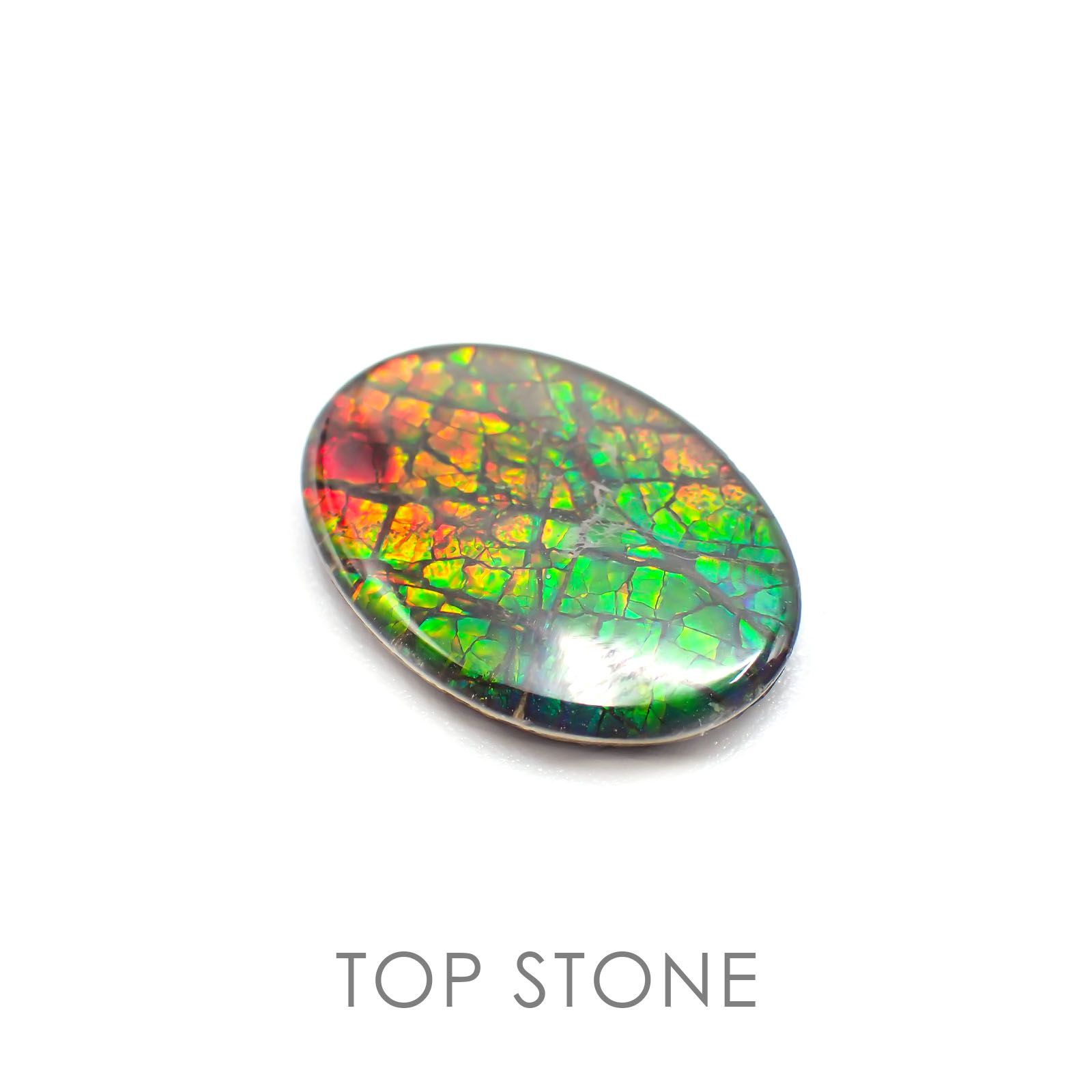 アンモライト カナダ産 ルース 6.85ct[21019028]17.9×12.9mm前後 | TOP