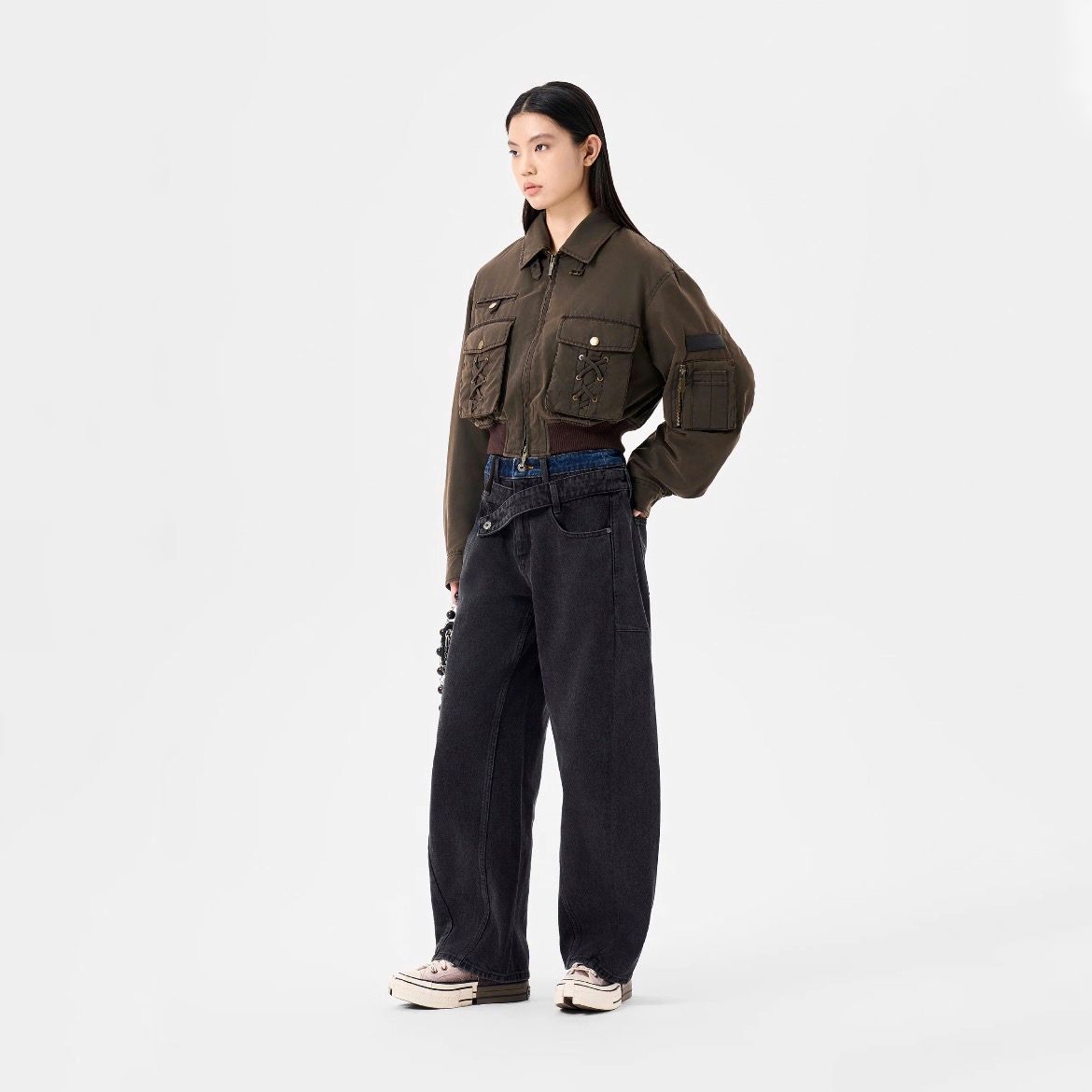 Feng Chen Wang - 【残り一点】Double Waist Denim Trousers | ACRMTSM