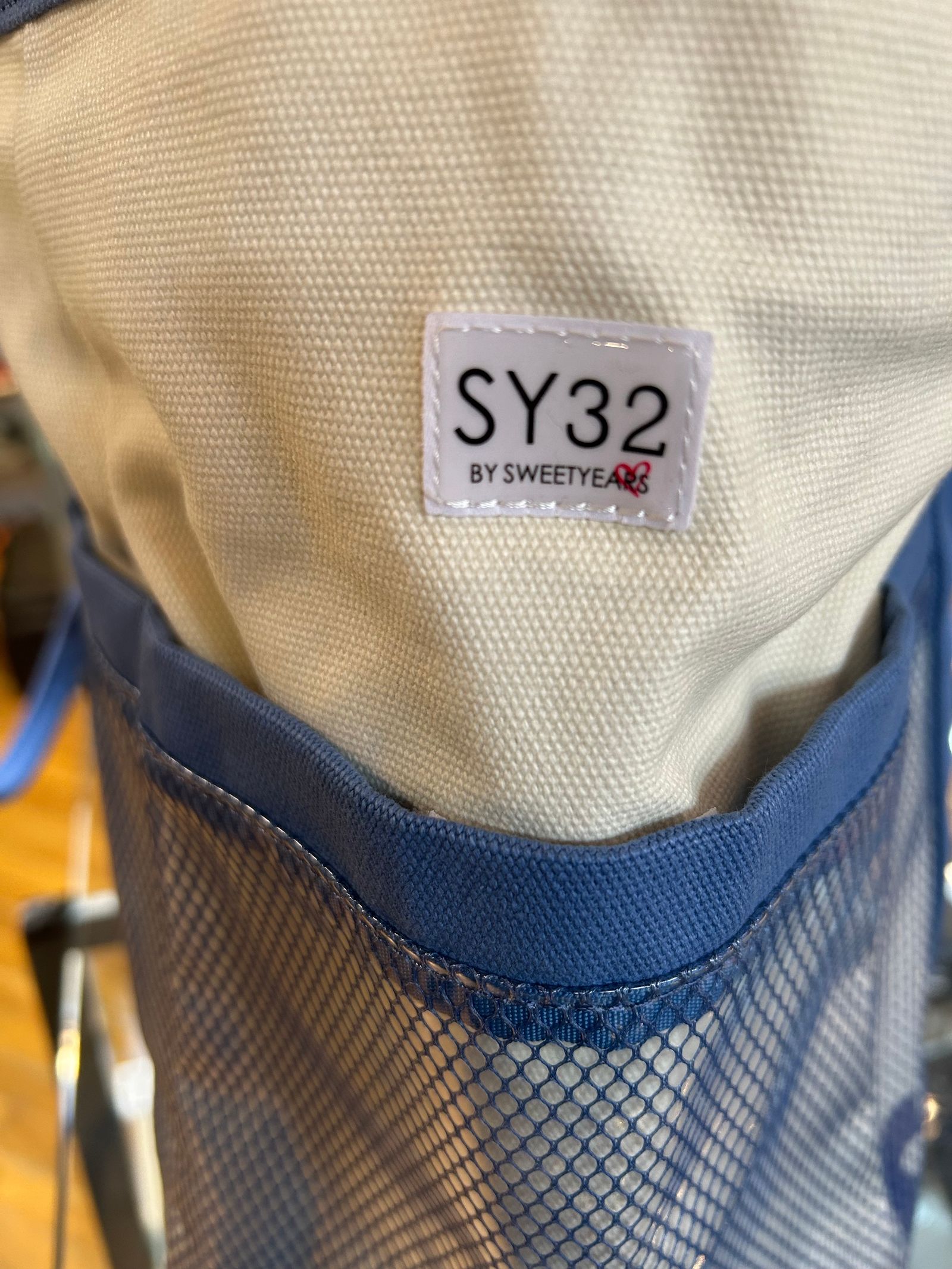 SY32 by SWEET YEARS GOLF - GARDEN TOTE BIG BAG / ホワイト×ブルー