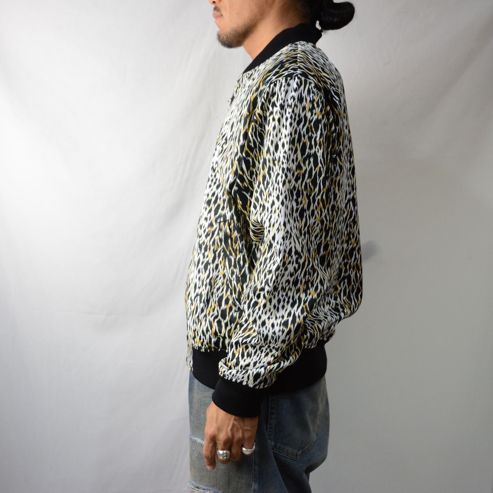 MINEDENIM - Leopard RC. Satin Rib Zip Blouson （WPT） レオパード