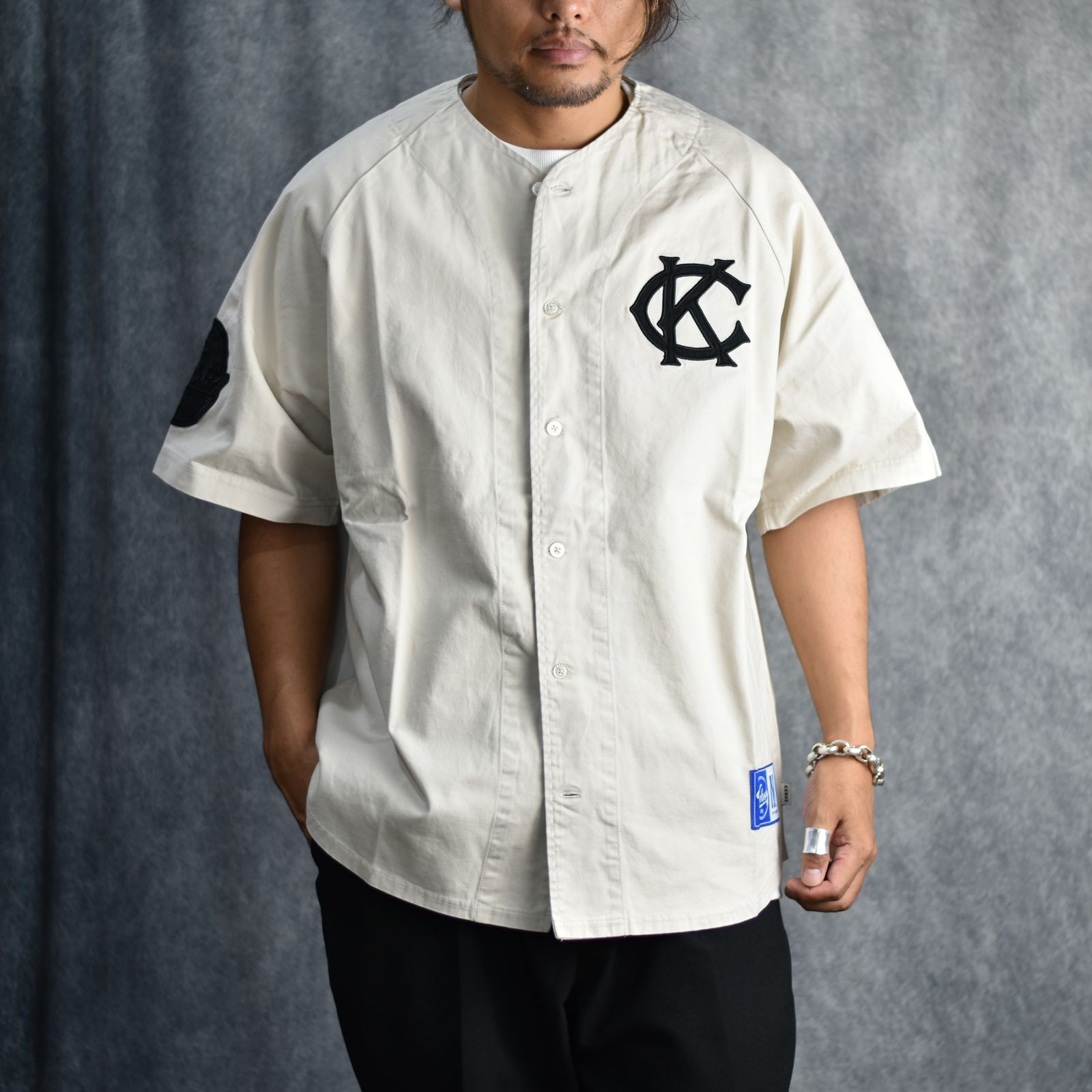 CALEE - × KEBOZ BASEBALL SHIRT (IVORY) / × ケボズ ベースボール