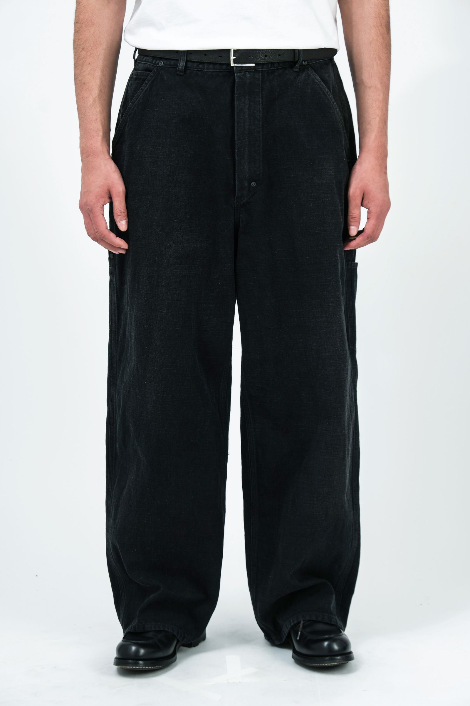 A.PRESSE - アプレッセ 2026 STYLE1 Vintage Silk Hemp Painter Pants