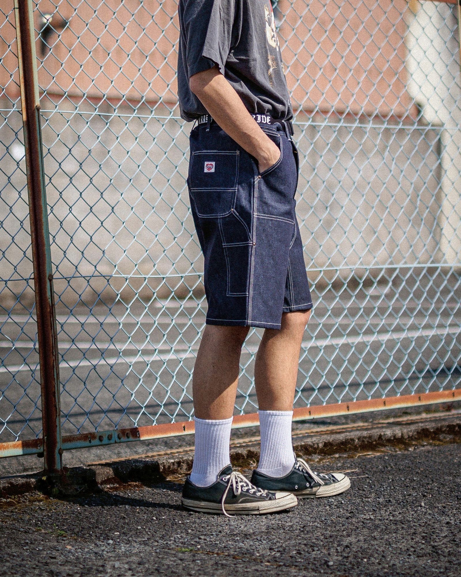 SAINT M×××××× - セントマイケル25SS デニムショーツRIGID DOUBLE KNEE