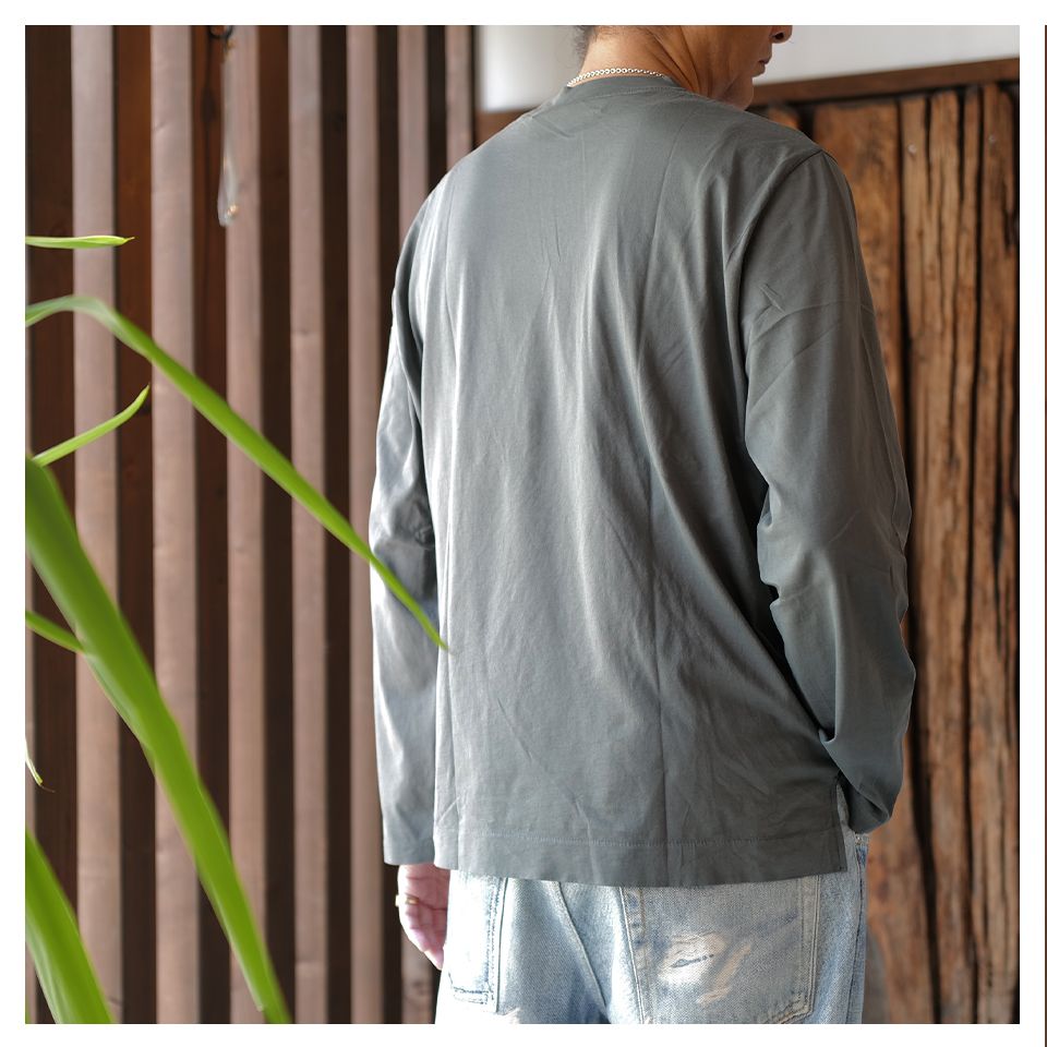 OUR LEGACY - BOX LONGSLEEVE Grey Sage Clean Jersey | River