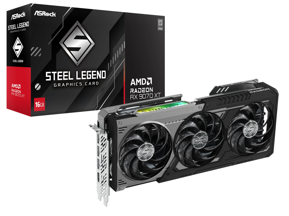 グラフィックボード Radeon RX 9070 XT Steel Legend DARK 16G ダーク