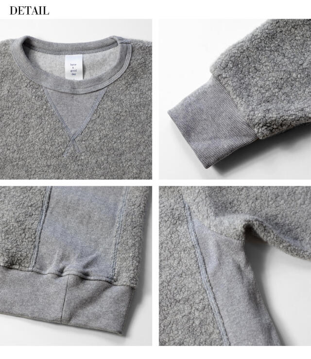 have a good day ハブアグッドデイ ウールパイル プルオーバーニット