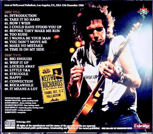 Keith Richards X-Pensive Winos キース・リチャーズ/CA,USA 1988 Mike