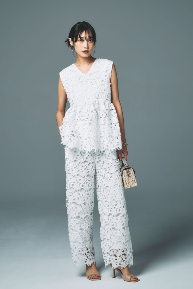 林田岬優さん着用】ケミカルレースパンツ