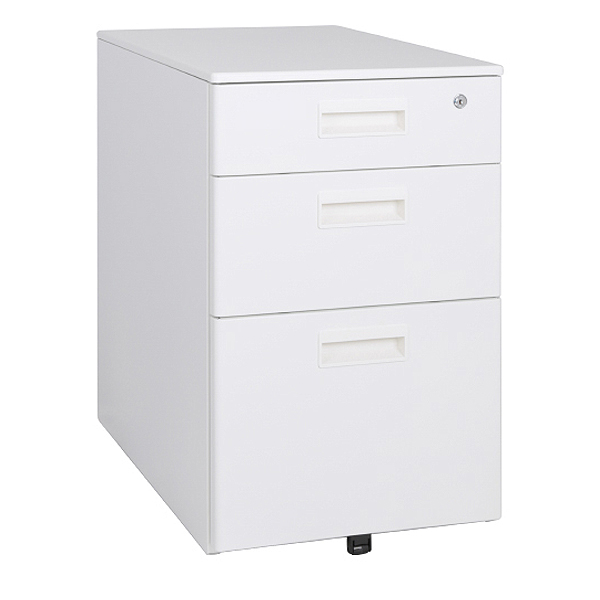 スチール3段ワゴン/KDW-3/幅395×奥行550×高さ616mm/ホワイト/