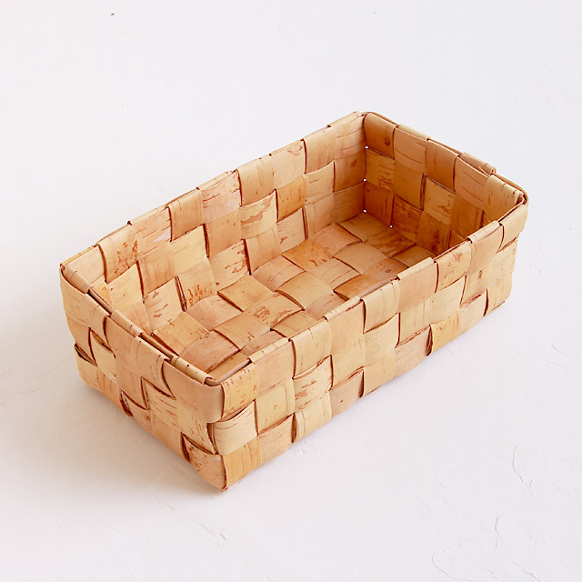 白樺かご/長方形のかご・L COMFOTA 北欧雑貨店