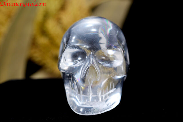 クリスタルスカル/ブラジル水晶/虹入り（V153）