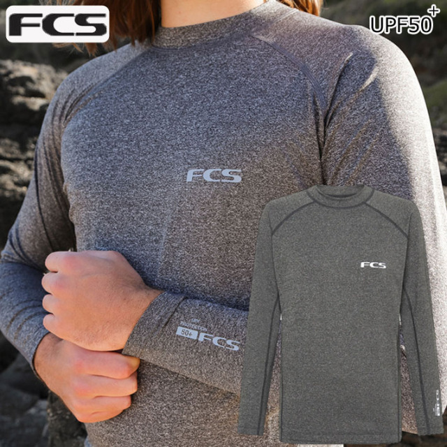 25 メンズ 長袖 ラッシュガード FCS LONG SLEEVE RASH VEST UPF50+