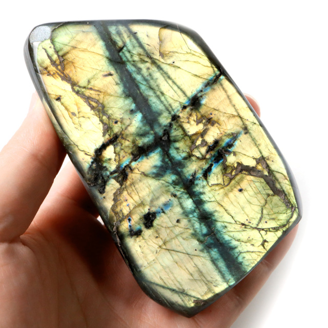 ラブラドライト 原石 鉱物 504g 1点もの シラー 天然石 パワーストーン