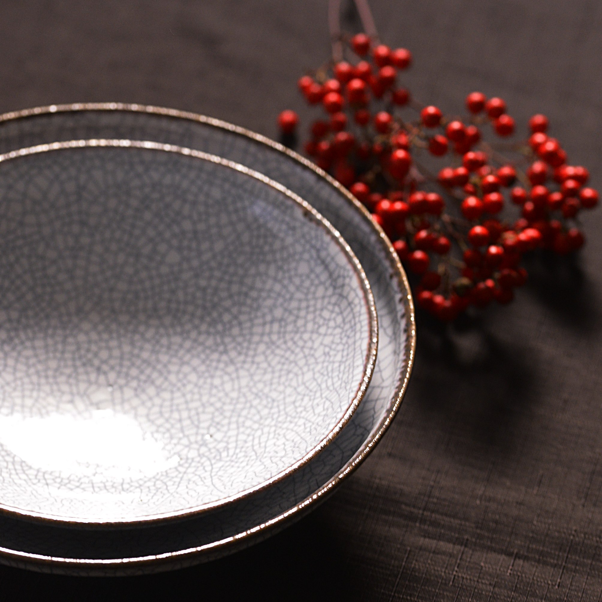 水野幸一｜墨貫入 鉢｜作家もの和食器通販”IVORY