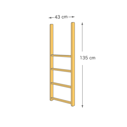 二段ベッド用梯子｜ベッドパーツ｜イキクッカストア