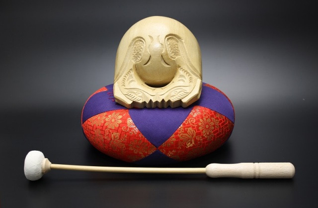 仏具セット 木魚セット 本楠 並彫 4寸