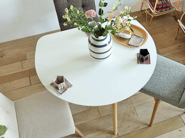 半円形ダイニングテーブル Marron(マロン)｜北欧・ヴィンテージ