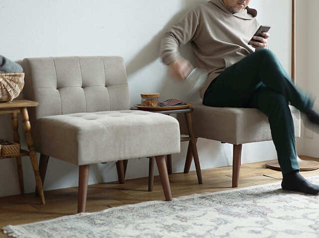 オットマン mild（ミルド）サンドベージュタイプ｜北欧・ヴィンテージ