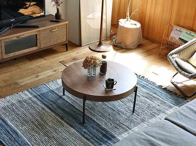 円形センターテーブル Rest（レスト） ウォールナットタイプ｜北欧