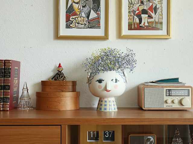 Bjorn Wiinblad（ビヨン・ヴィンブラッド） フラワーポット／ブルー