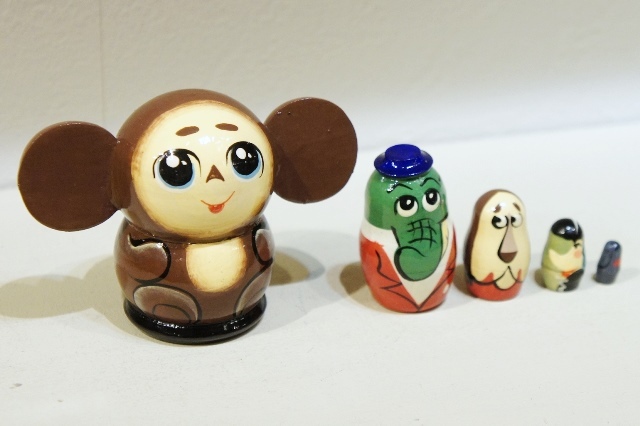 チェブラーシカ・マトリョーシカ（S） 5ピース＜ブラウン＞ チェブ