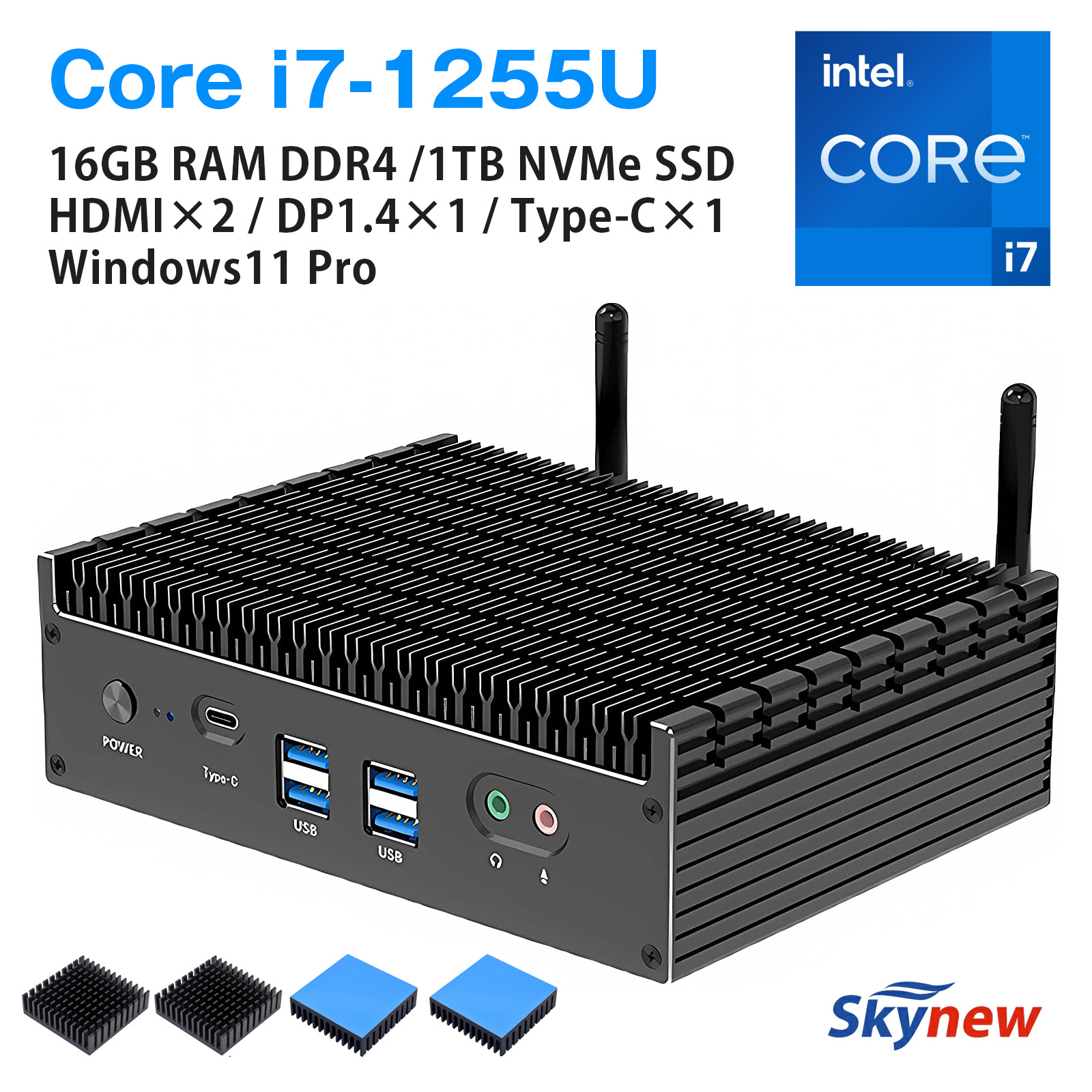 Skynew ファンレスPC 第12世代 インテル Core i7 (10コア/12スレッド