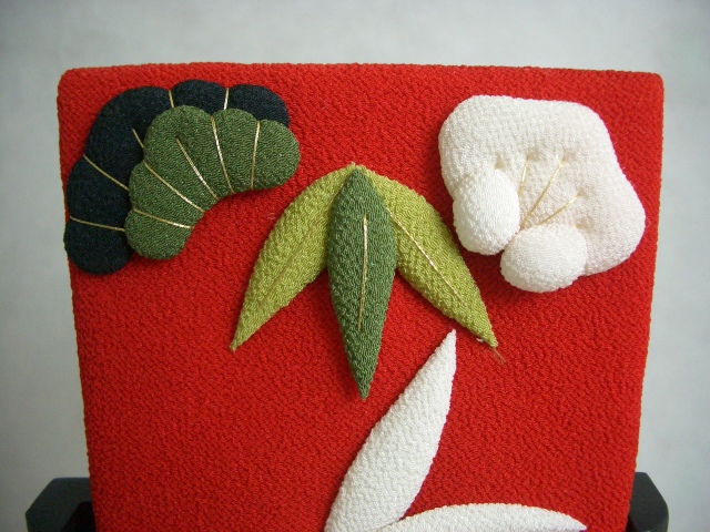 うさぎ羽子板飾り】 ちりめん飾り