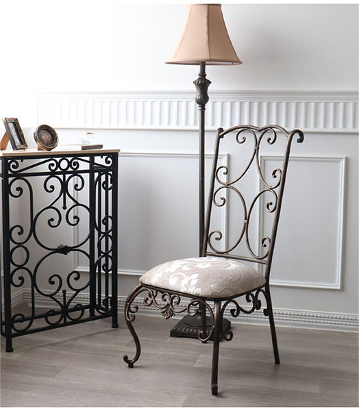 アイアン製 アンティーク調 ダイニングチェア 椅子 イス おしゃれ 輸入