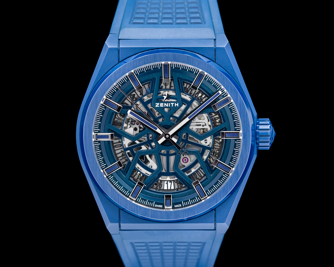 56308) Zenith Defy Classic Skeleton Ceramic Blue | European Watch