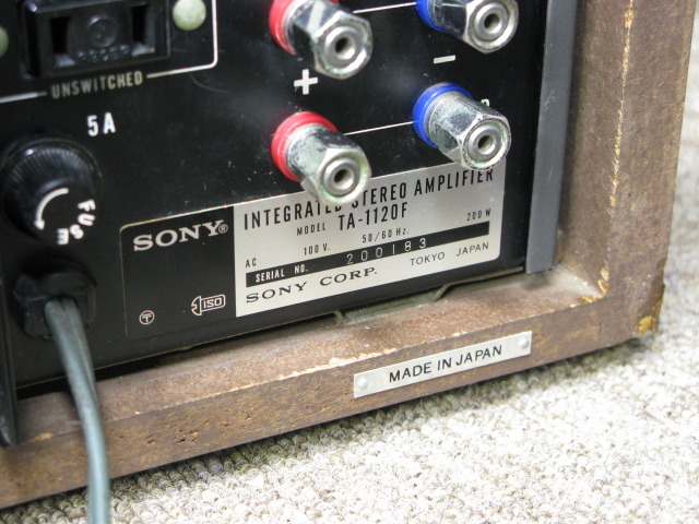 TA-1120F SONY - 中古オーディオ 高価買取・販売 ハイファイ堂