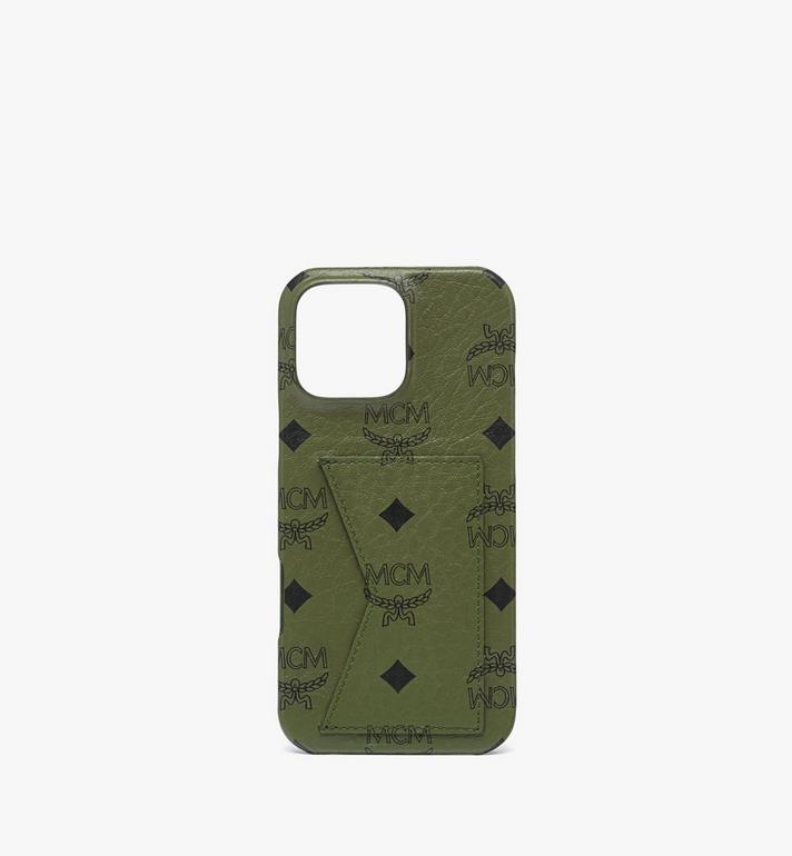 One Size iPhone 16 Pro Max Case in Visetos Green | MCM ®US