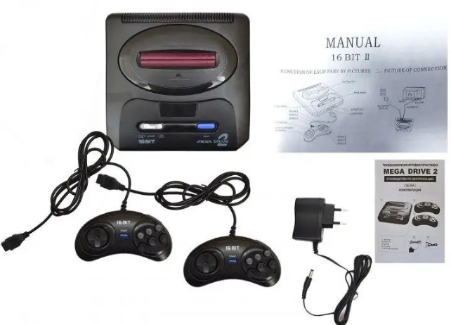 Ігрова ретроприставка Sega Mega Drive 2 ретроконтроль із 500