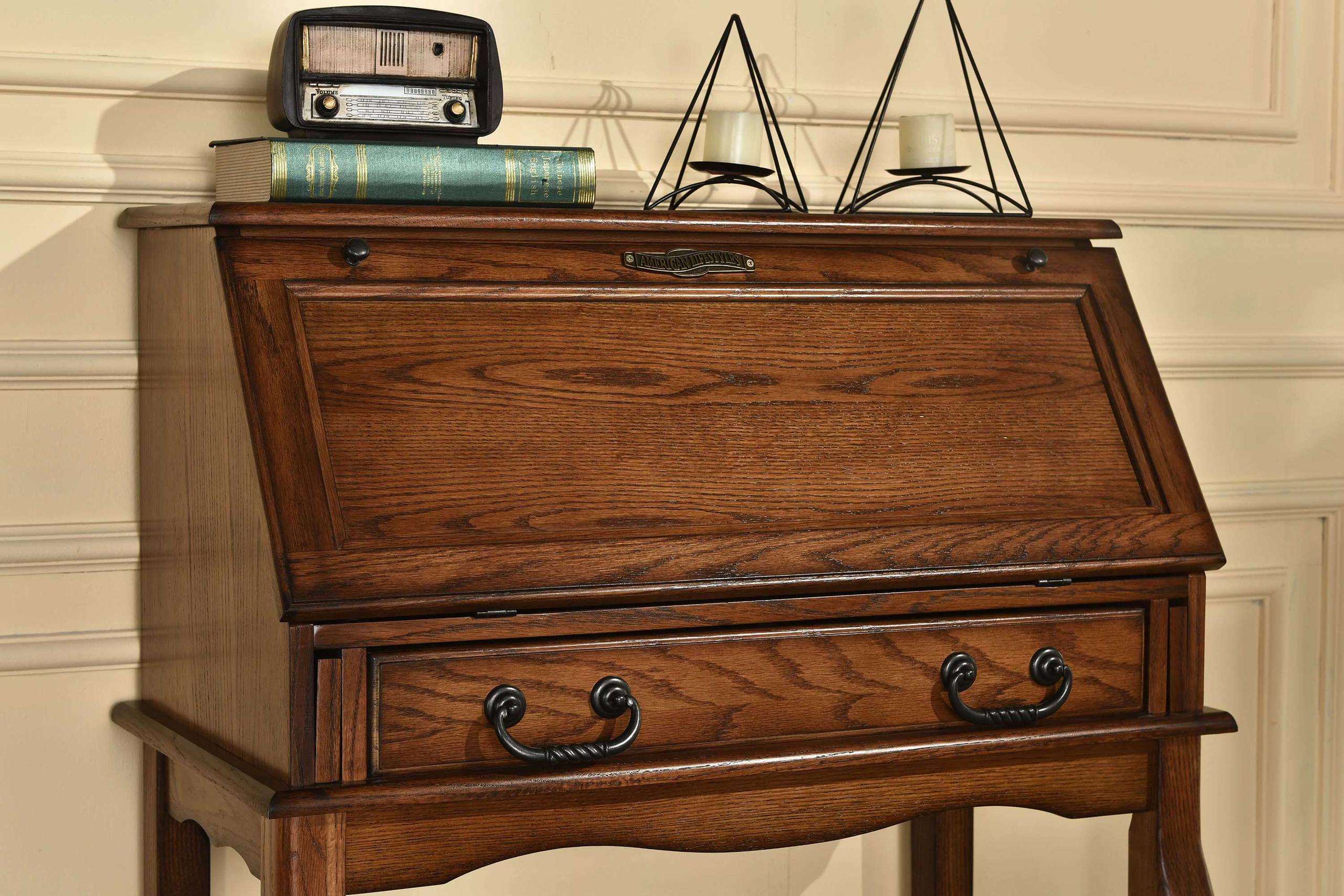 8991BW by Tennessee Enterprises - 8991 - Secretary Drop Leaf Desk