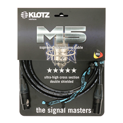 Klotz M5 MC5000 XLR NEUTRIK Altın Uçlu Siyah 1.5mt Mikrofon