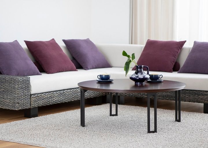 ラウンド・ローテーブル 900～丸い円形ローテーブルを和モダンに