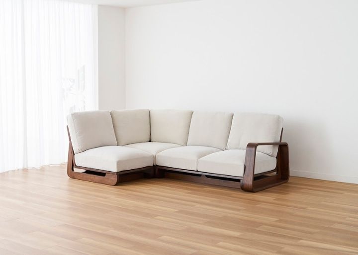 テン・ハイバックソファ v03 コーナーセット～上質な座り心地と無垢材