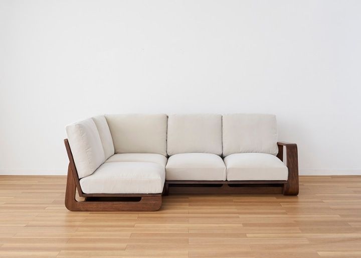 テン・ハイバックソファ v03 コーナーセット～上質な座り心地と無垢材