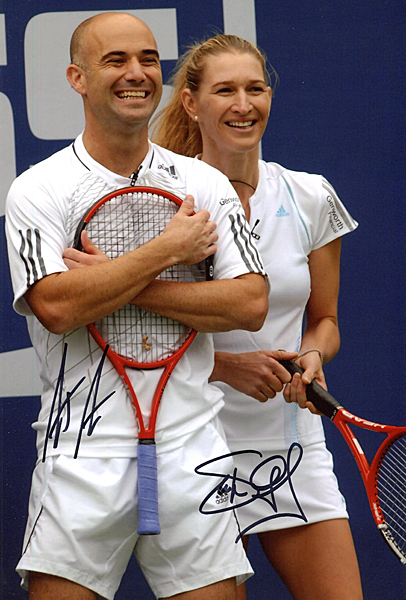 男子テニス チャンピオン 証明書付き アンドレ・アガシ 直筆サイン入り