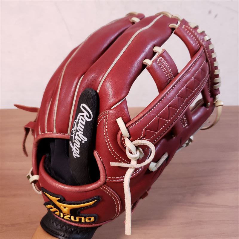 ミズノ 松井秀喜モデル 日本製 限定 赤ビュー 良品 外野用 軟式