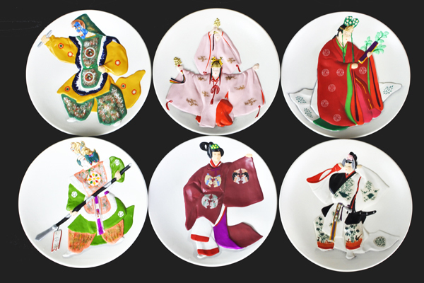 ▽伊勢神宮 額皿 参宮記念品 12枚まとめて 記念品 御鏡型 干支額皿