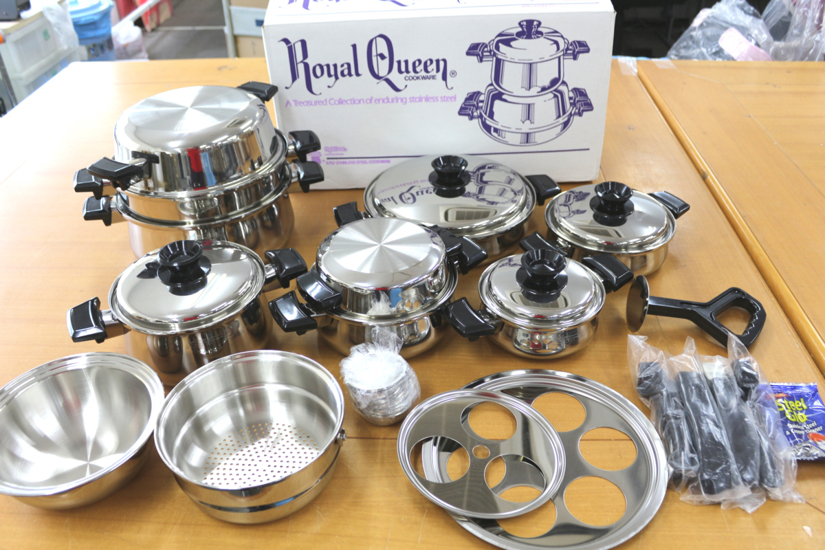 royal ロイヤルクイーン 新品 1QT 、2QT、3QT セット IH対応@ ロイヤル