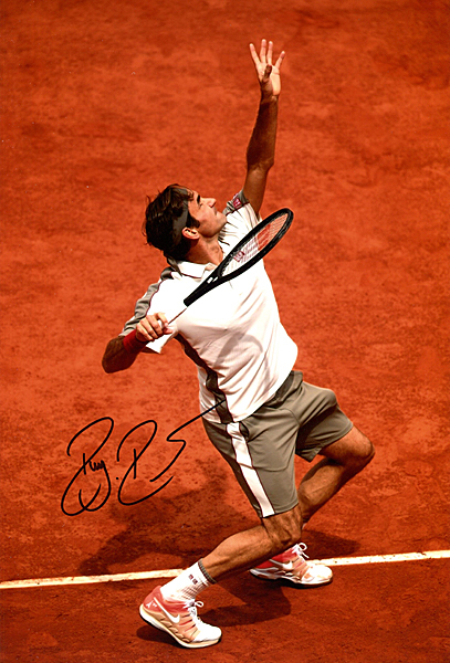 新品】ロジャー・フェデラー 直筆サインフォト/写真 テニス Roger
