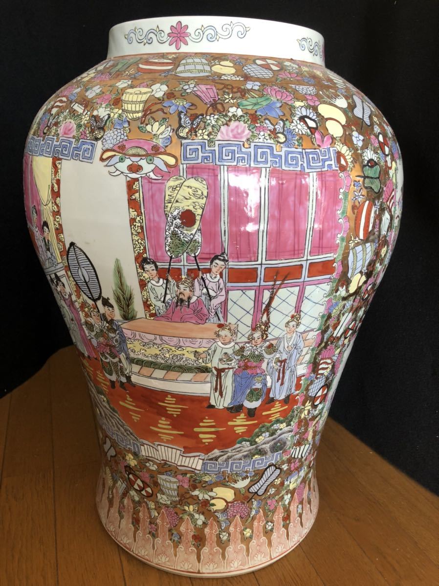 中国美術 花瓶 山水 漢文 1832㌘ 【公式通販】