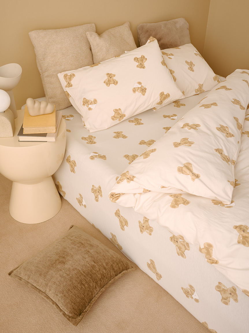 Sleep】ベア柄3点セット（セミダブル）(寝具セット)｜ルームウェア