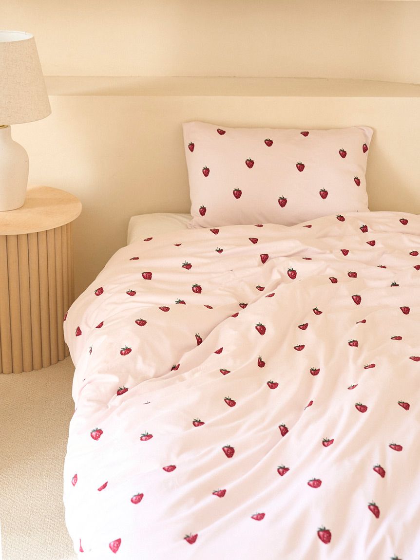 Sleep】ストロベリー柄2点セット（セミダブル）(寝具セット)｜ルーム