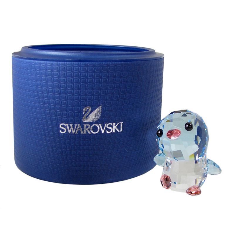 スワロフスキー クリスタルフィギュア SCS ペンギンのパパ フィギュ