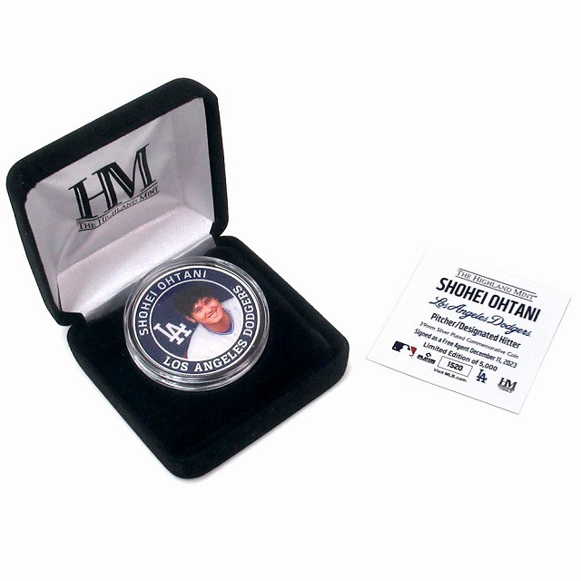 大谷翔平選手 ロサンゼルス・ドジャース入団 記念コイン 限定 シリアル
